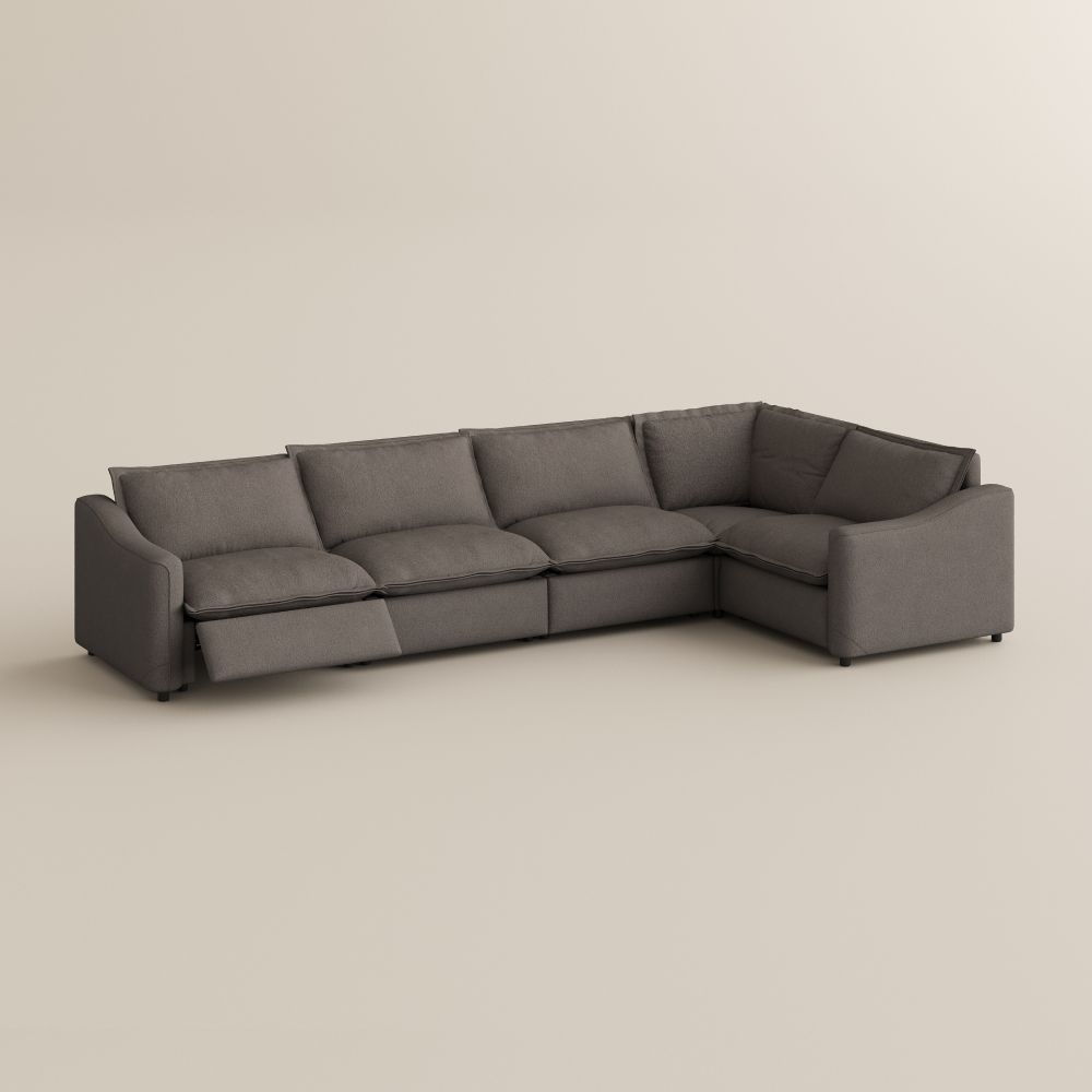 Dark Gray Linen Modular Sofas
