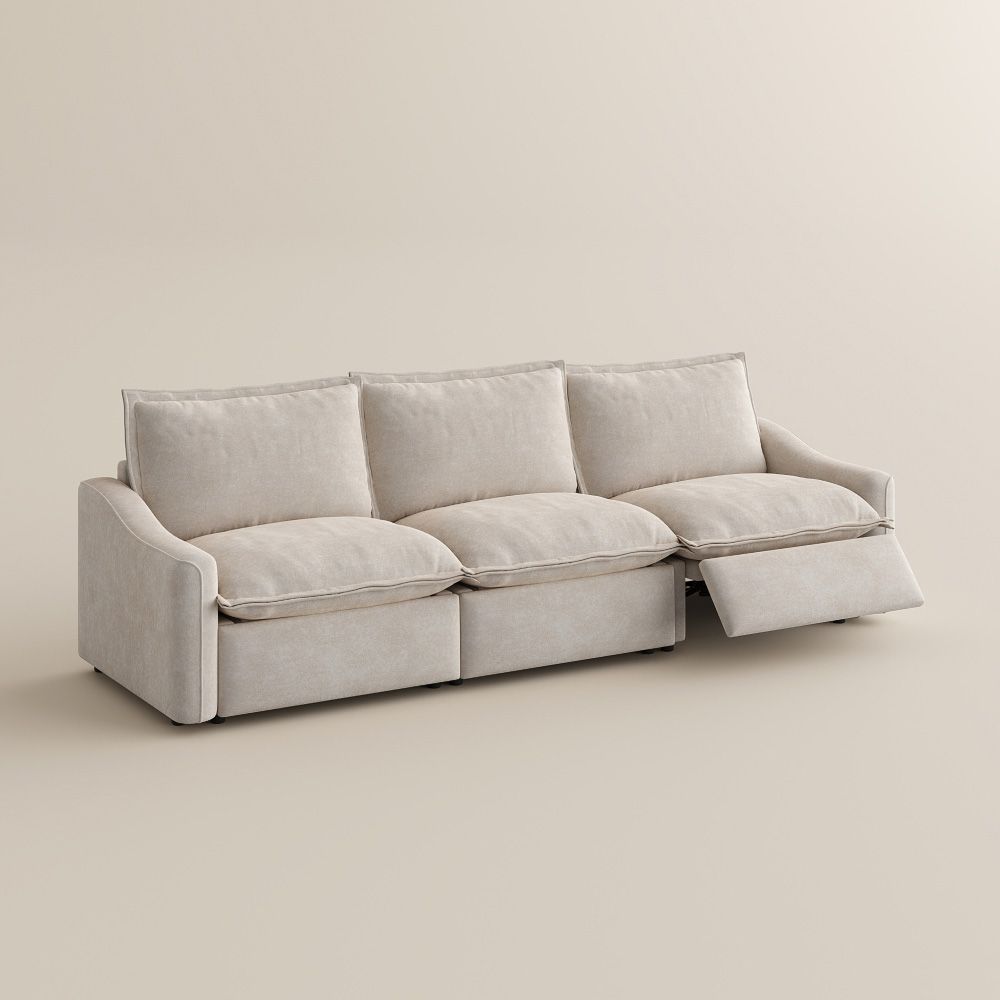 Washable Beige Velvet Smart Furniture
