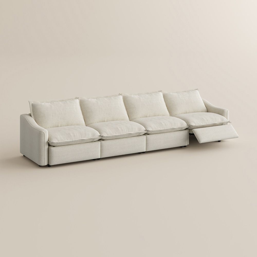 Relaxed Beige Velvet Smart Furniture