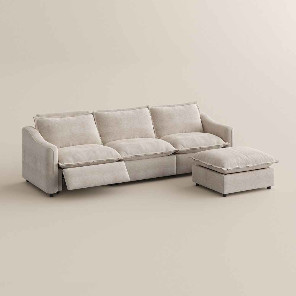 Beige Beige Pet-Friendly Fabric Modular Sofas