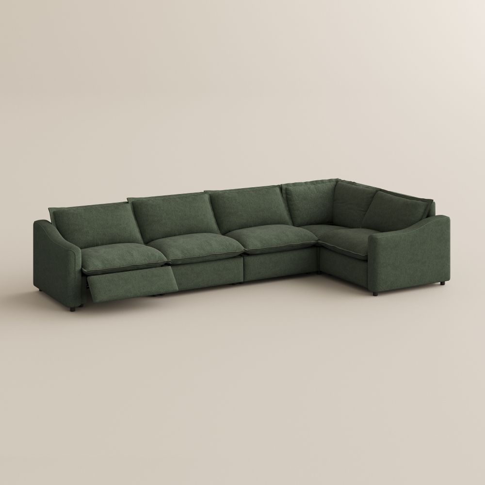 Green Velvet Modular Sofas