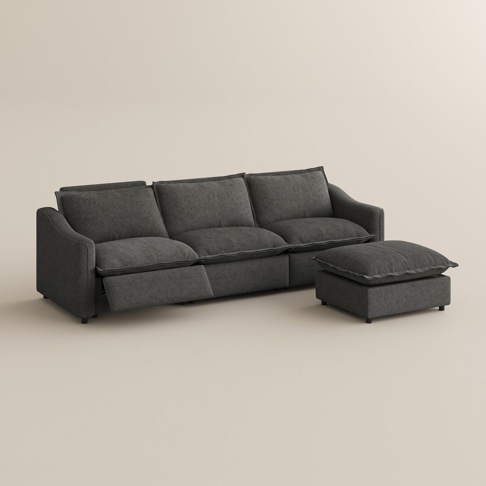 Easy Assembly Gray Velvet Modular Sofas