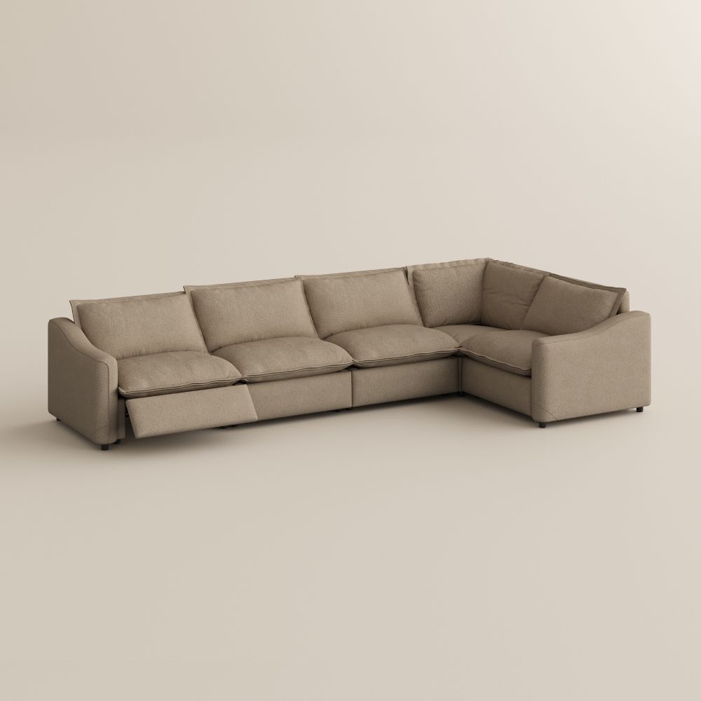 Khaki Linen Modular Sofas
