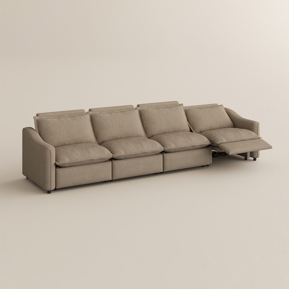 Home Theater Khaki Linen Smart Furniture