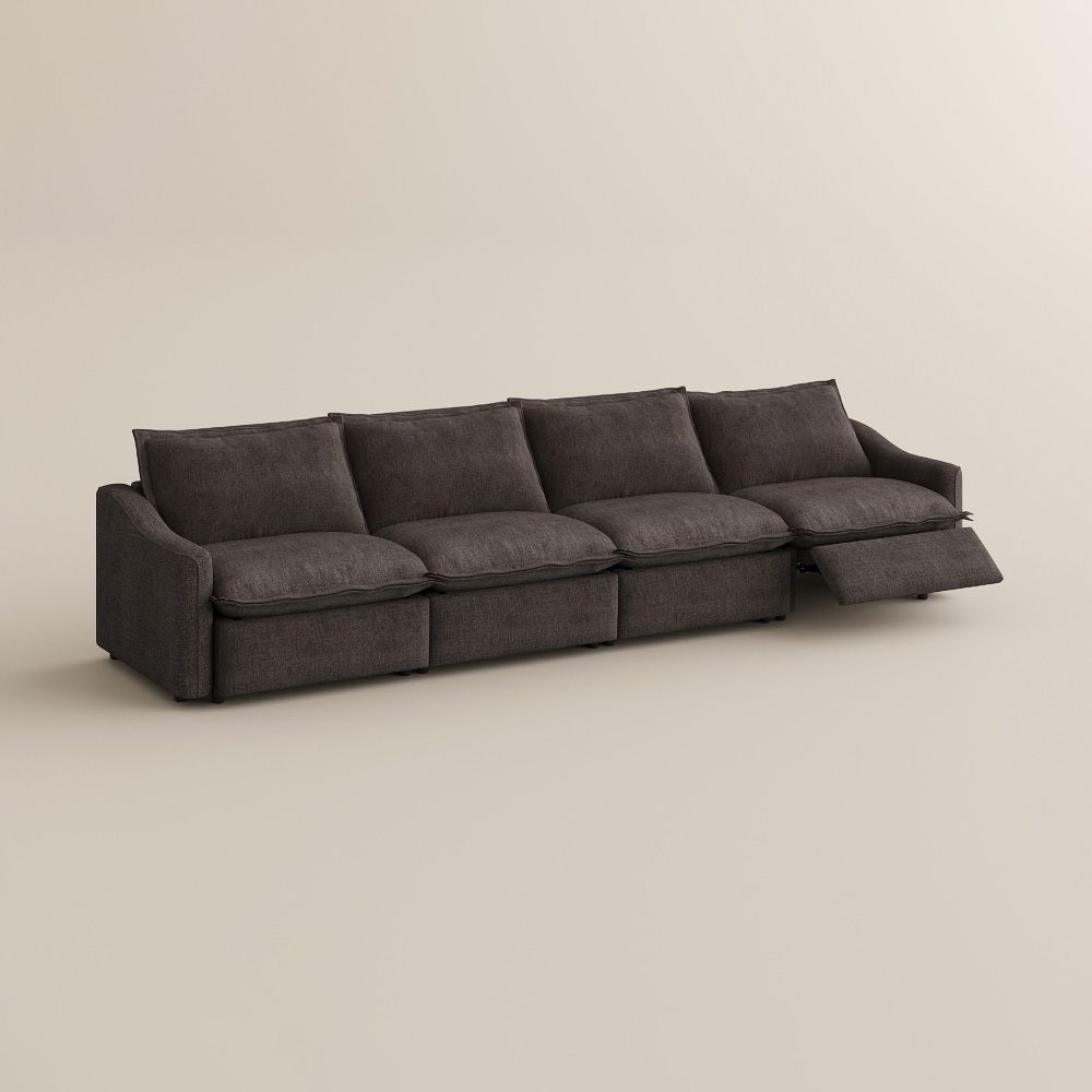 Oversized Khaki Velvet Modular Sofas