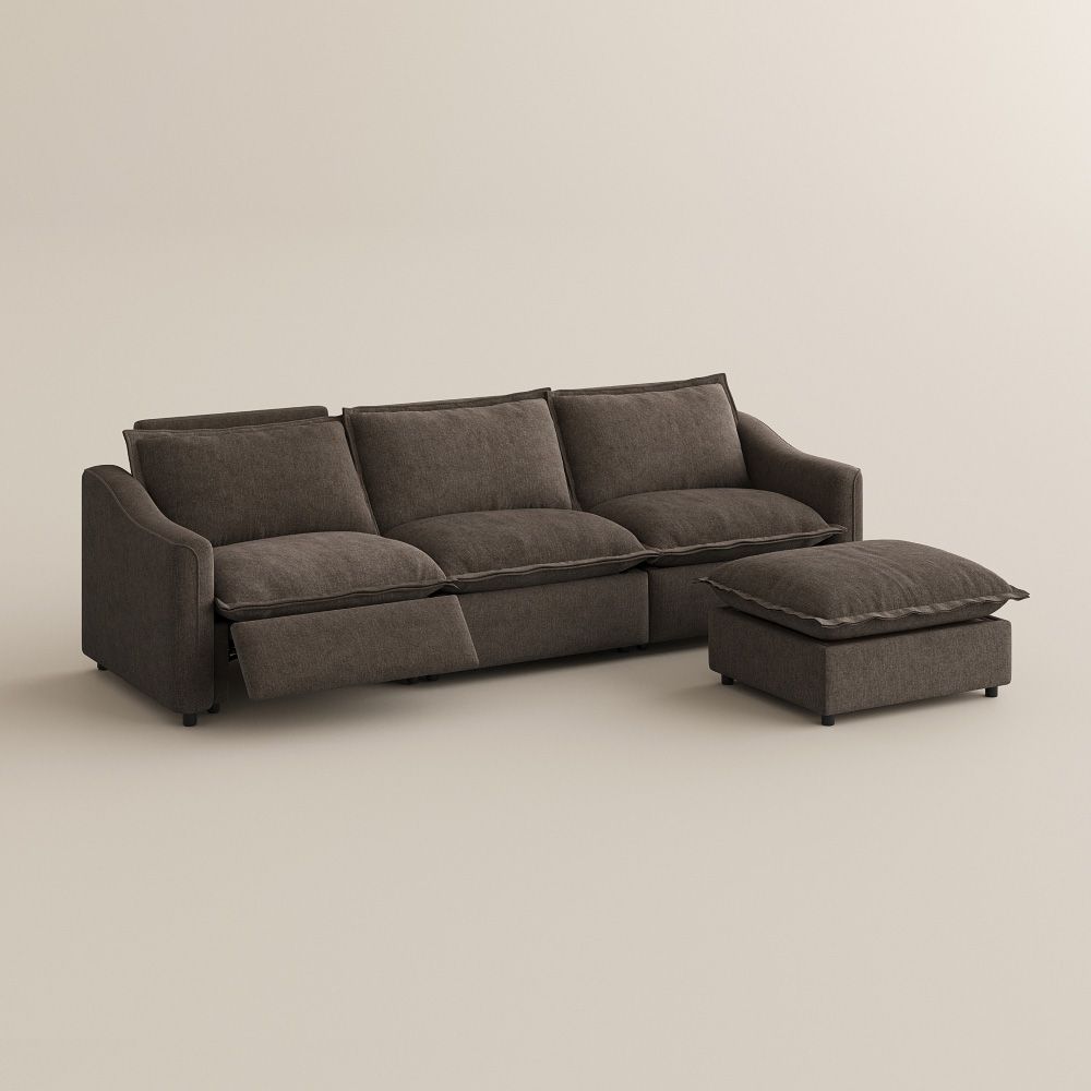 Adjustable Khaki Velvet Modular Sofas