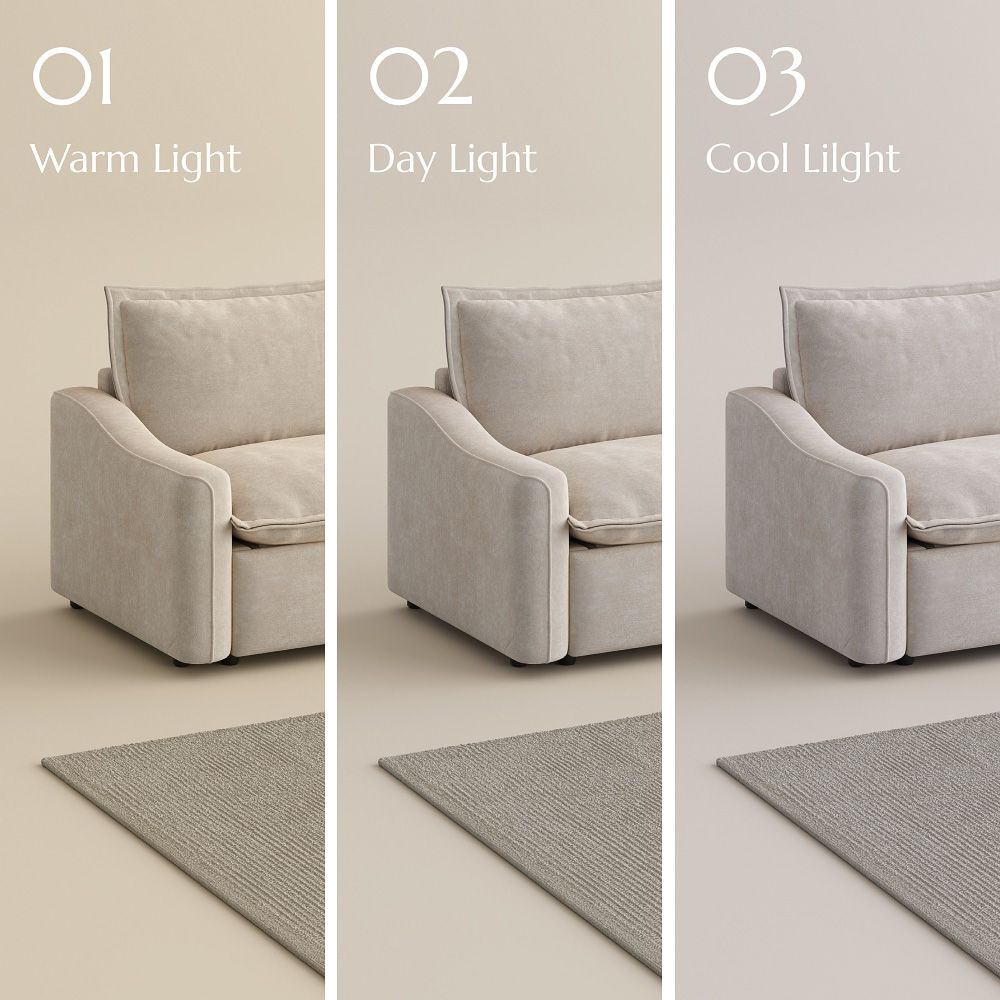 Deep Seat Beige Pet-Friendly Fabric Recliners