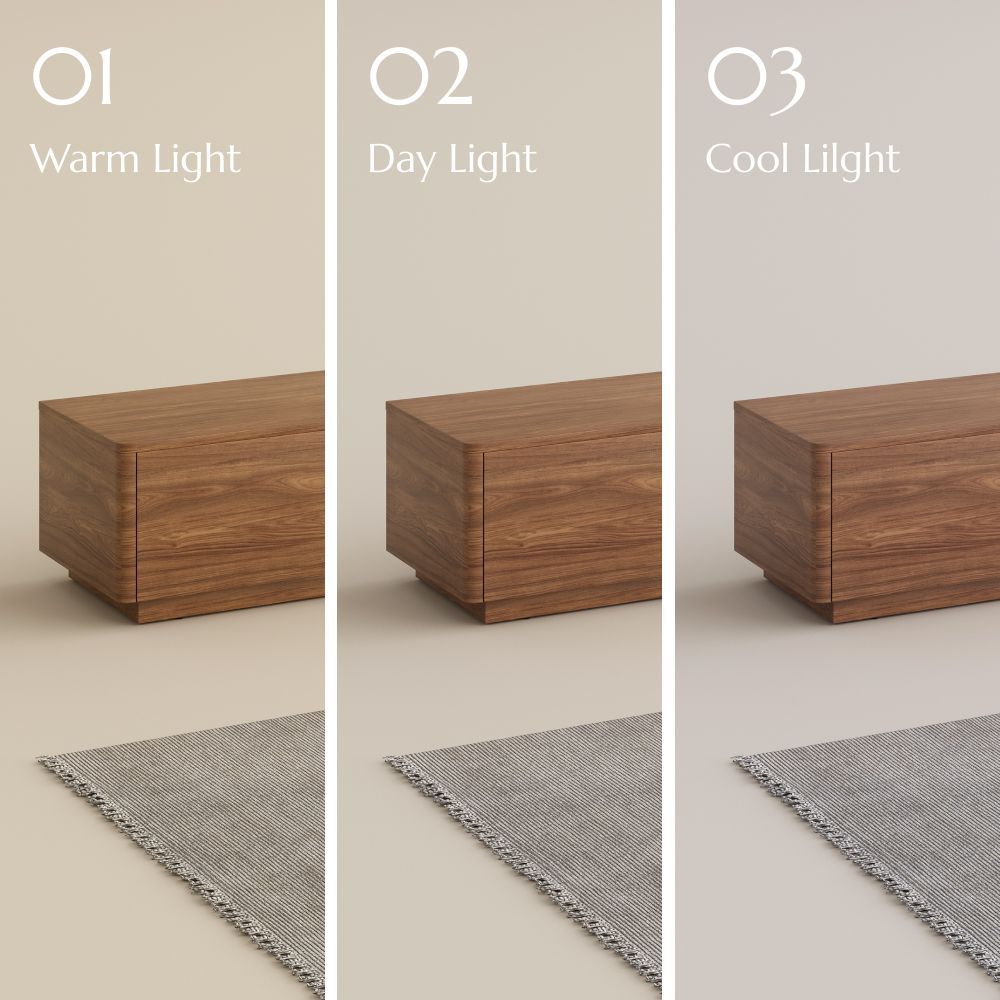 Bedroom Walnut Color MDF Electric TV Stands