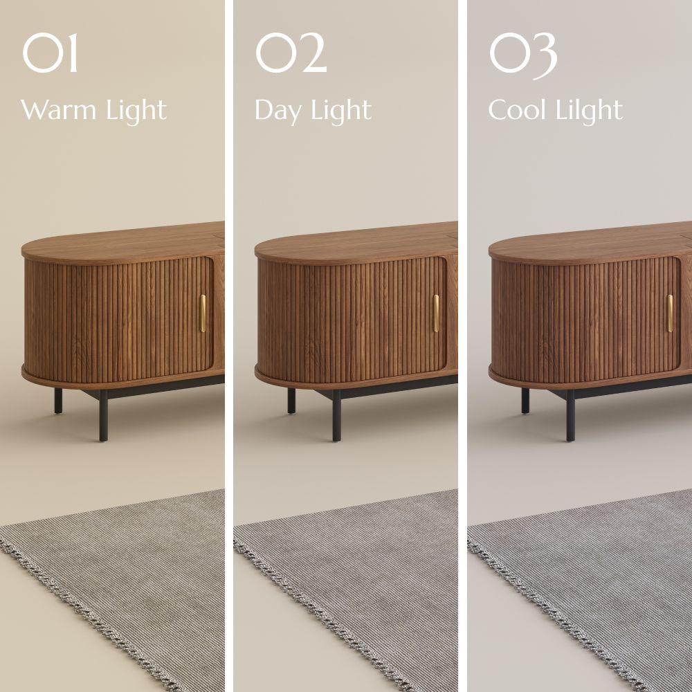 with Drawers Walnut Color MDF Electric TV Stands