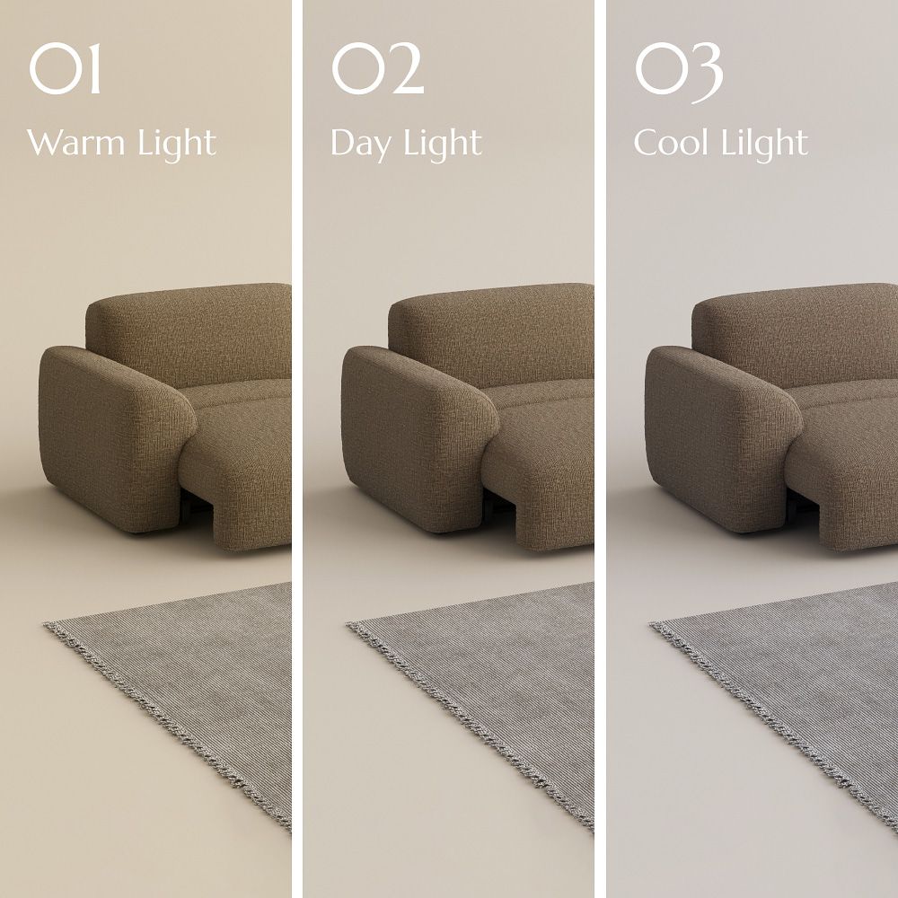 Dark Khaki Chenille Fabric Power Reclining Sofas