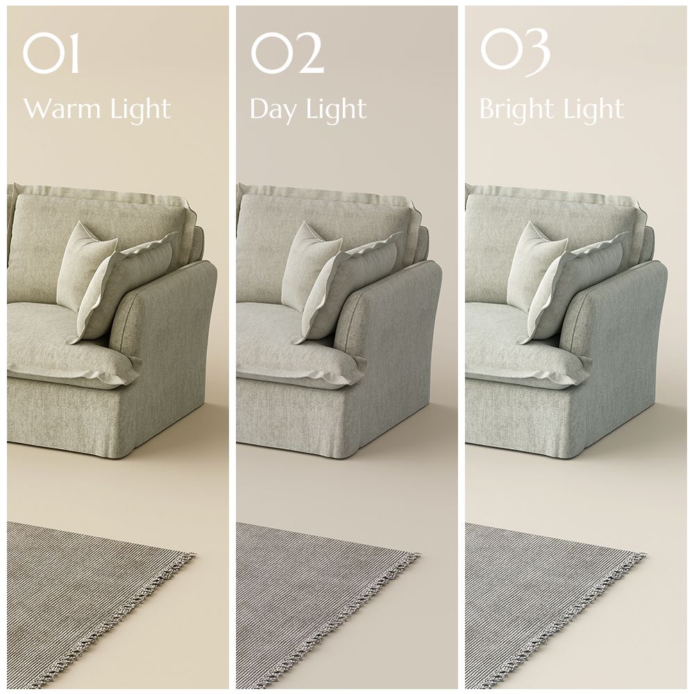 Soft Gray Cotton Linen Sofas & Loveseats