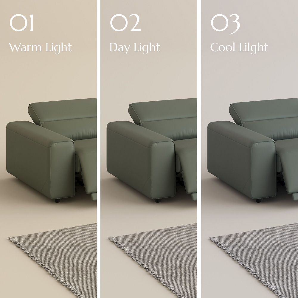 Electric Dark Green Eco-friendly Microfiber Leather Smart Furniture