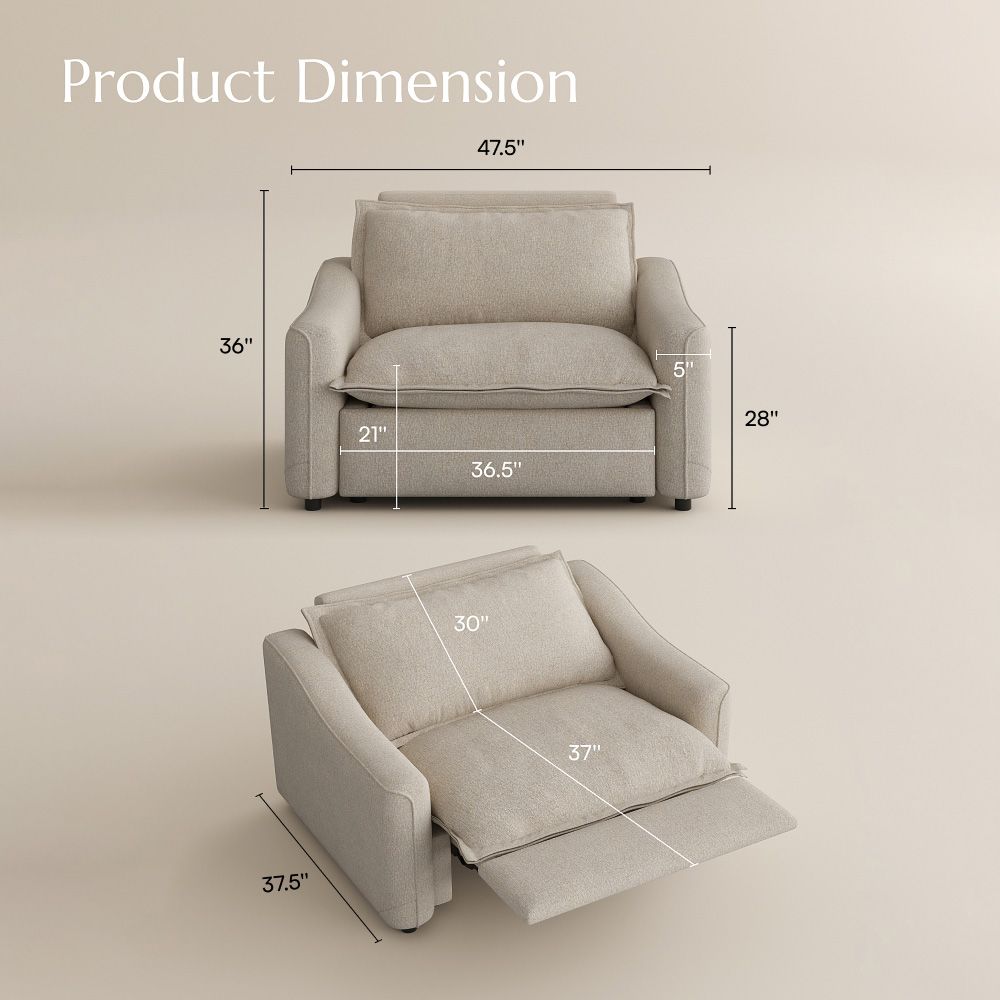 Electric Beige Linen Smart Furniture