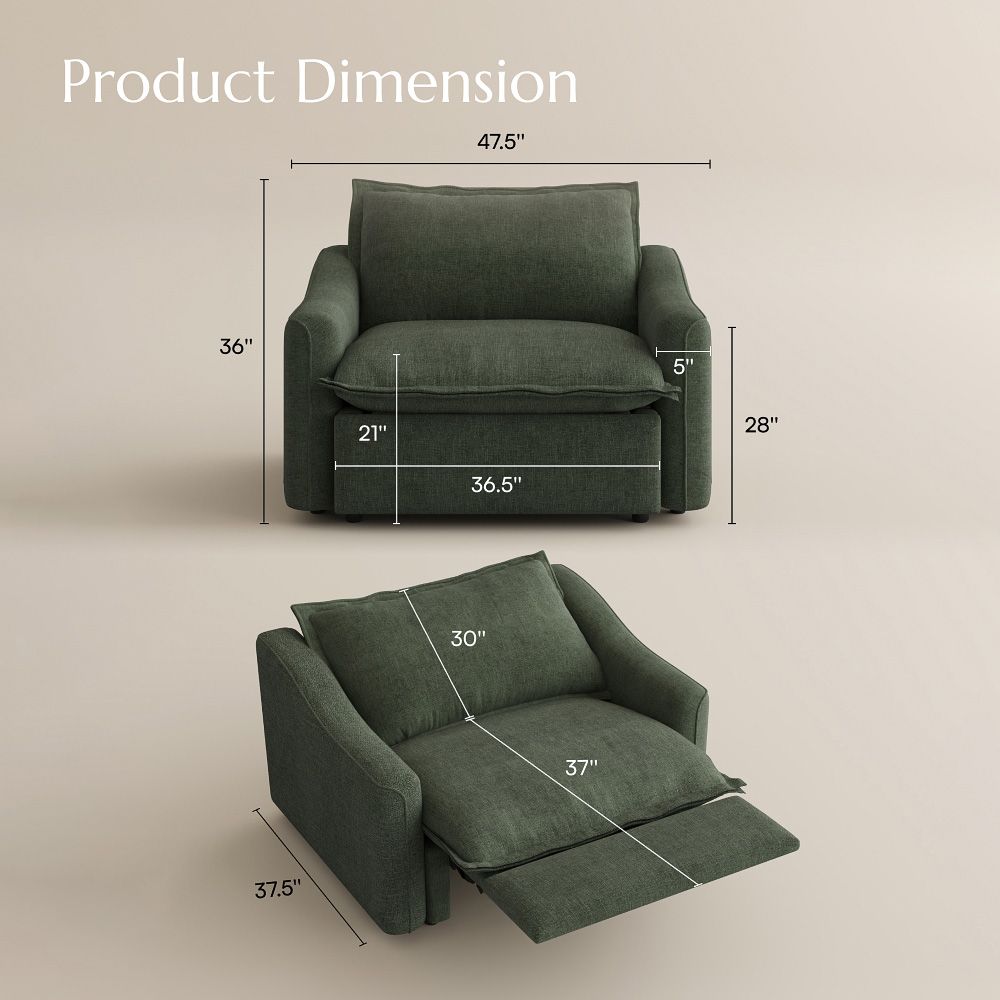 Adjustable Green Velvet Smart Furniture