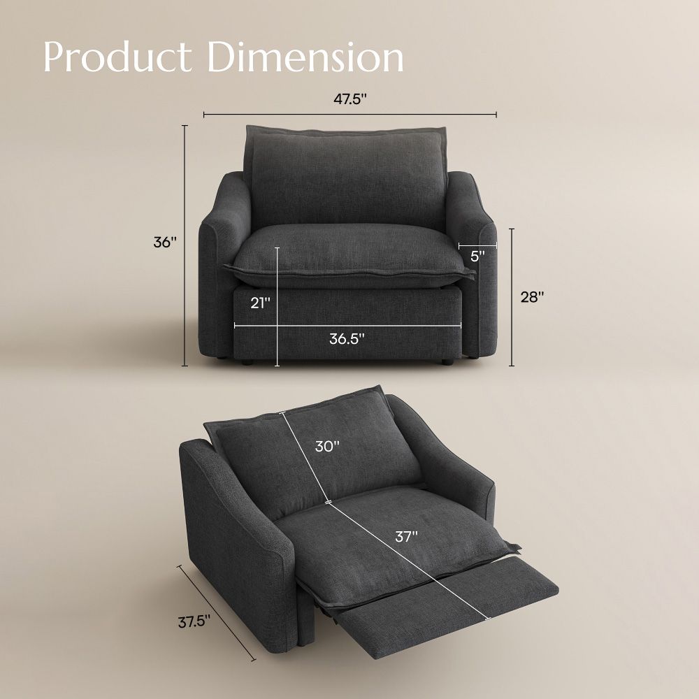 Modular Gray Velvet Smart Furniture