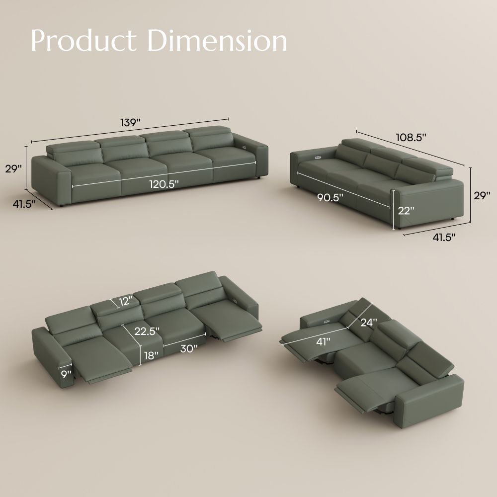 Leather Dark Green Eco-friendly Microfiber Leather Smart Furniture