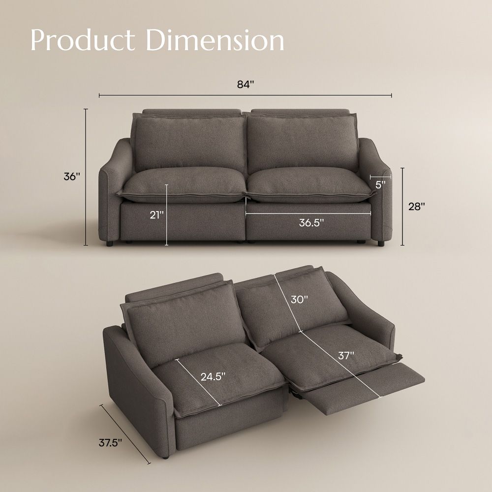 Soft Dark Gray Linen Smart Furniture