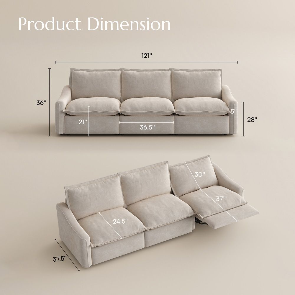 Beige Fabric Smart Furniture
