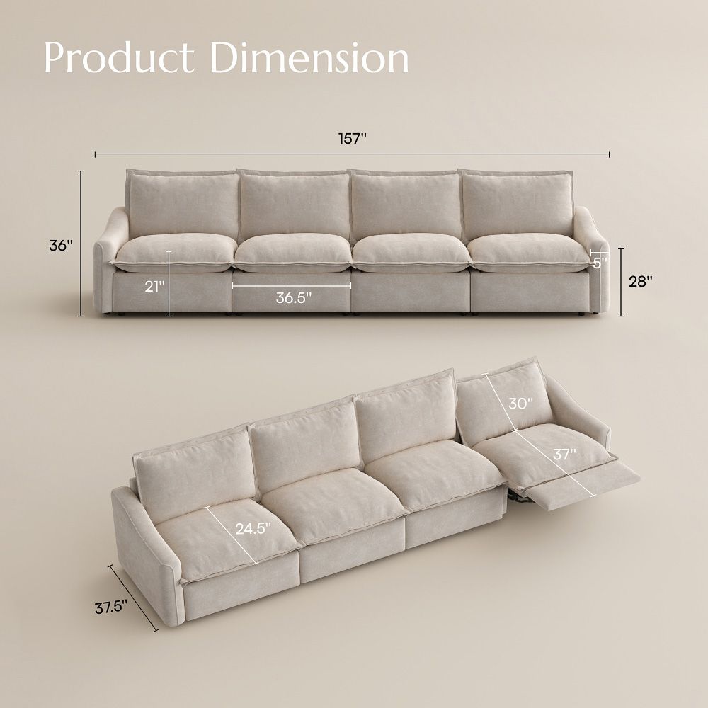 Beige Fabric Smart Furniture