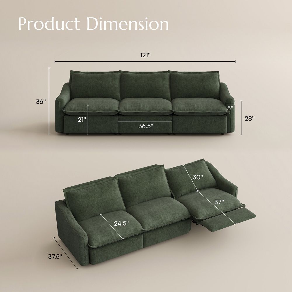 Power Reclining sofas Green Velvet Smart Furniture