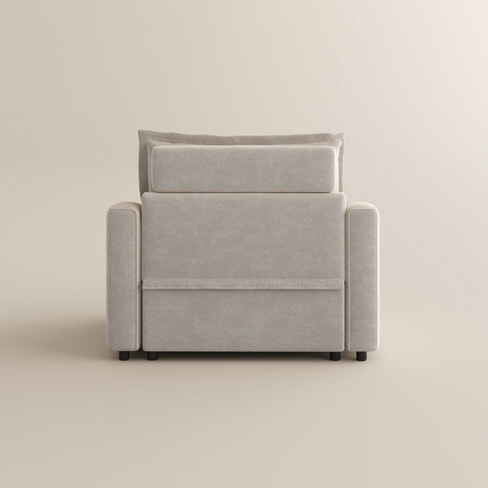 Casual Beige Pet-Friendly Fabric Recliners