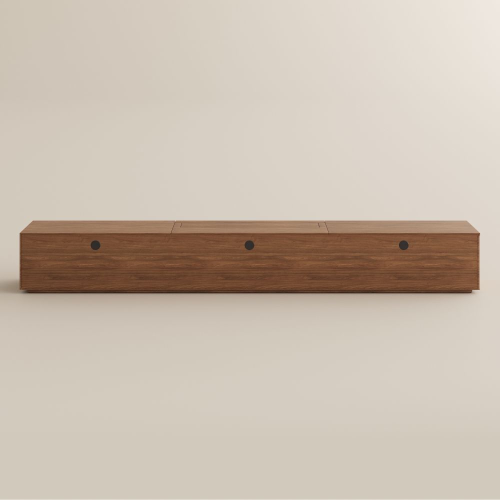 Wood Walnut Color Wood Electric TV Stands