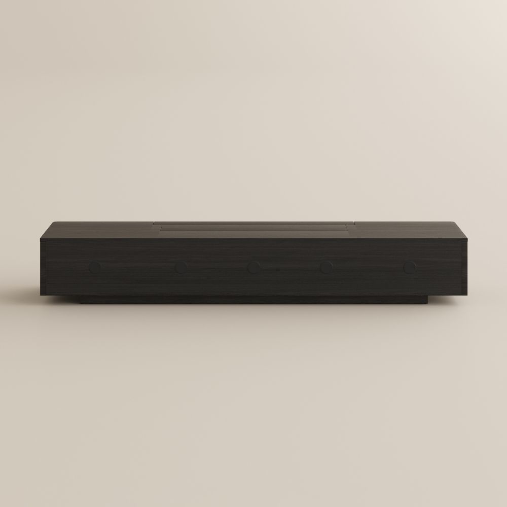 without Drawers Black MDF Electric TV Stands