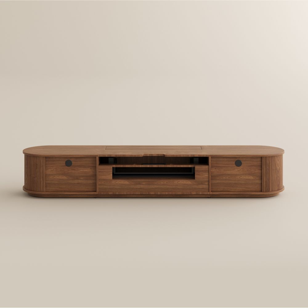 Walnut Color Electric TV Stands