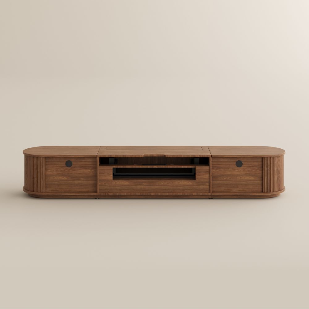 Walnut Color Electric TV Stands