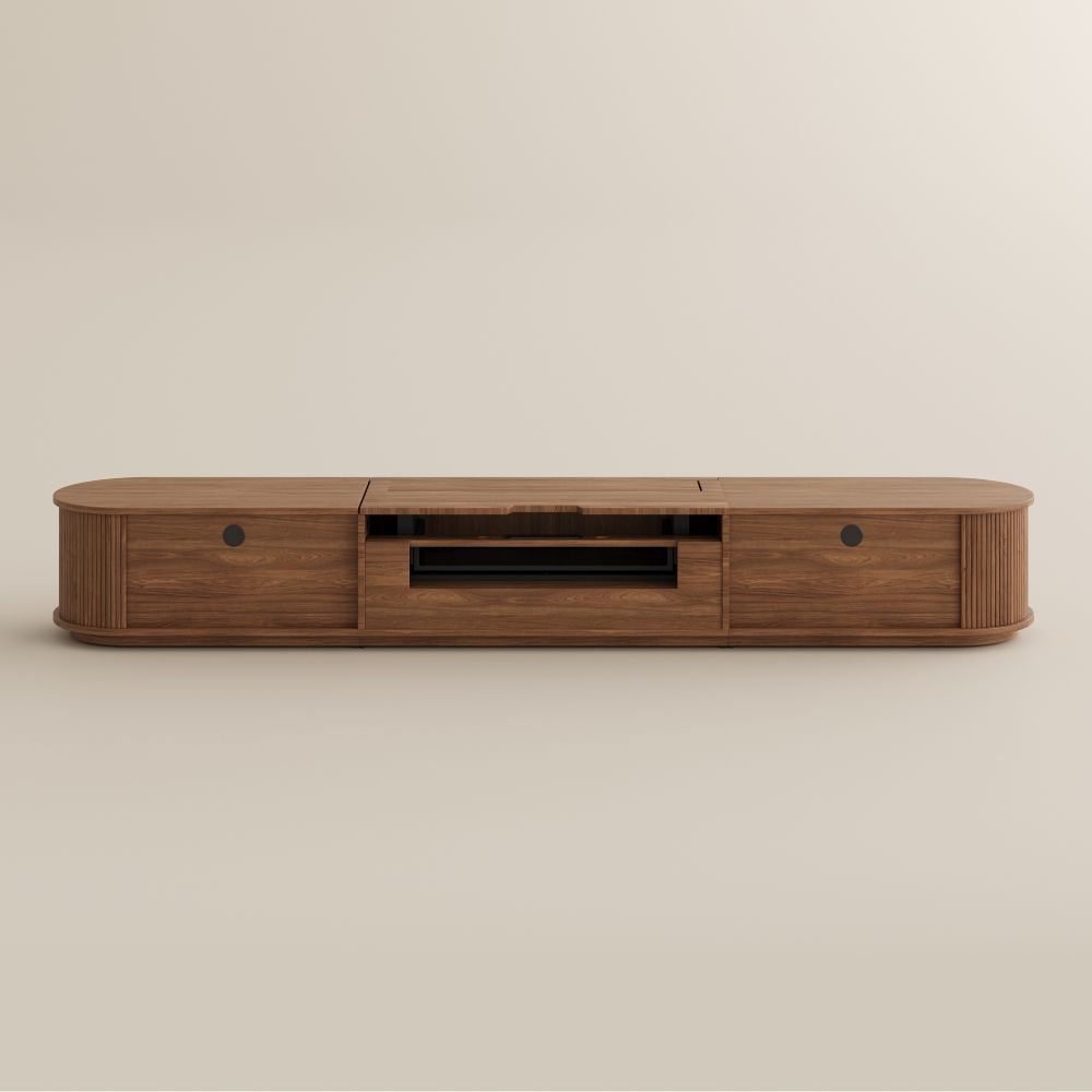 Walnut Color Electric TV Stands
