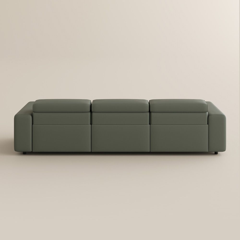 Bedroom Dark Green Eco-friendly Microfiber Leather Modular Sofas
