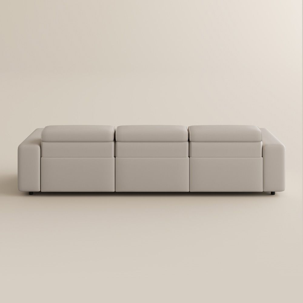 Medium Beige Eco-friendly Microfiber Leather Modular Sofas