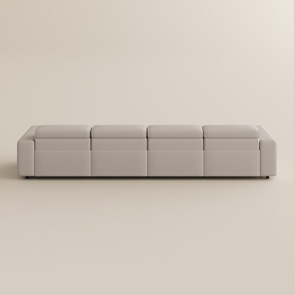 Benjamin Beige Eco-friendly Microfiber Leather Modular Sofas