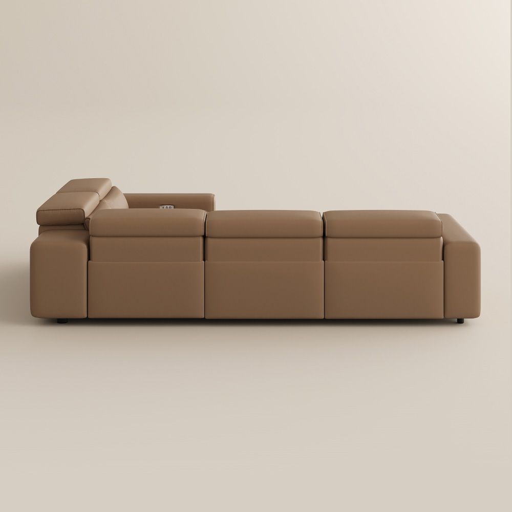 Couch Khaki Eco-friendly Microfiber Leather Modular Sofas