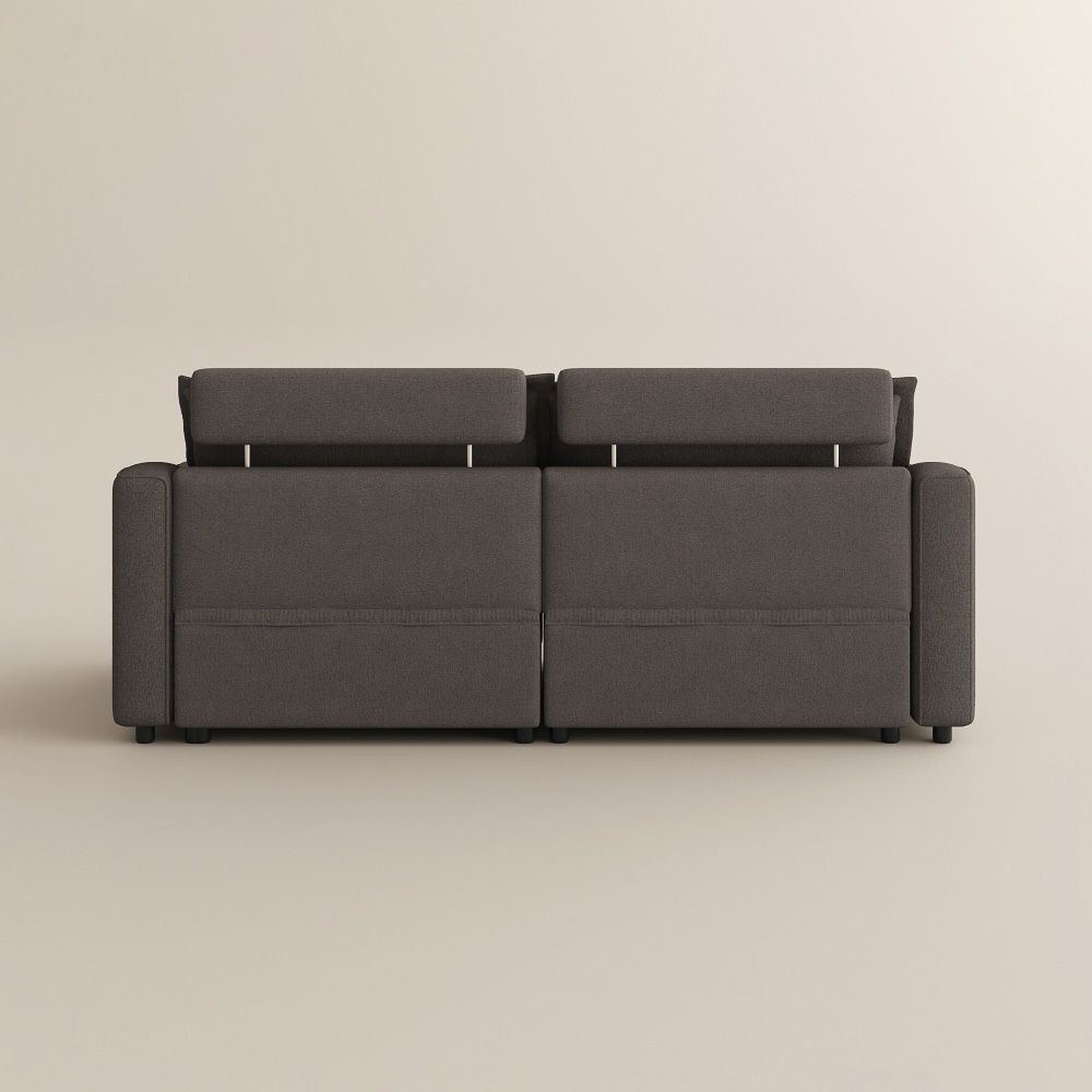 Extendable Dark Gray Linen Smart Furniture