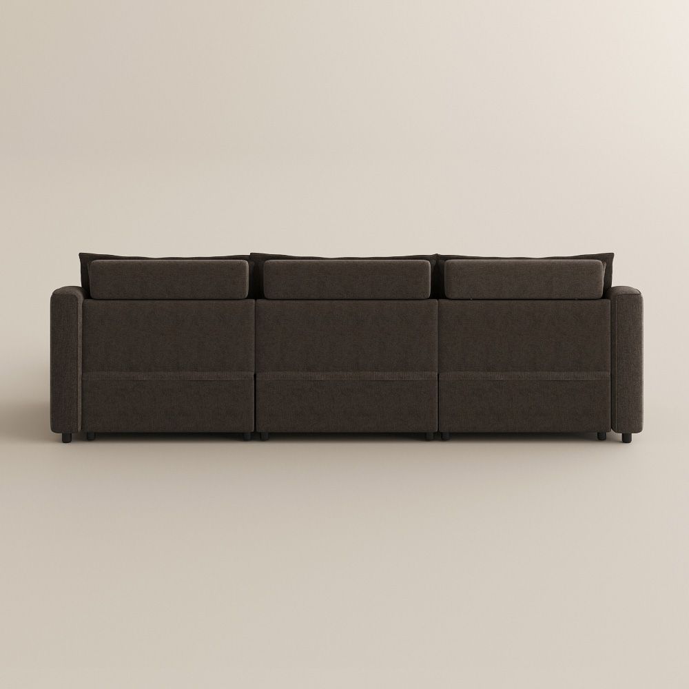 Recliner Khaki Velvet Modular Sofas