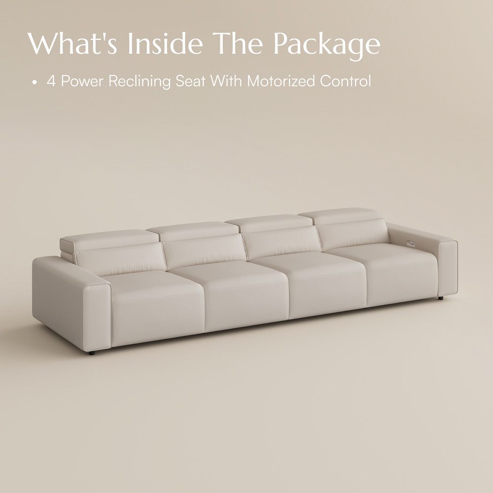 4-5 Seater Beige Eco-friendly Microfiber Leather Modular Sofas