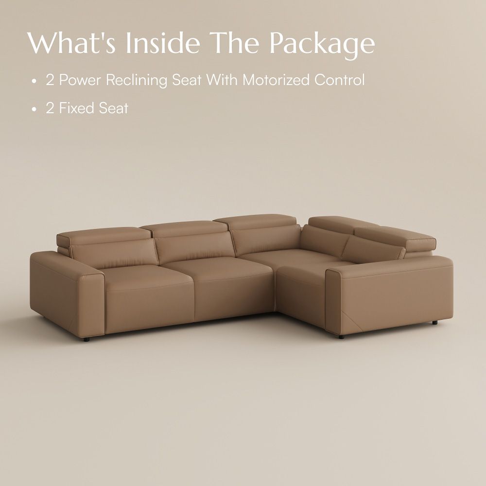 Square Armrest Khaki Eco-friendly Microfiber Leather Smart Furniture