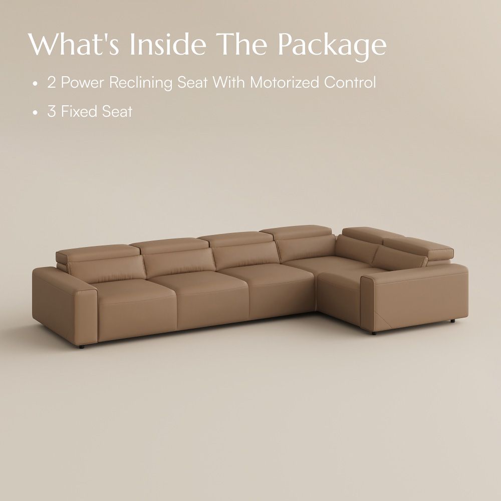 Apartment Khaki Eco-friendly Microfiber Leather Modular Sofas