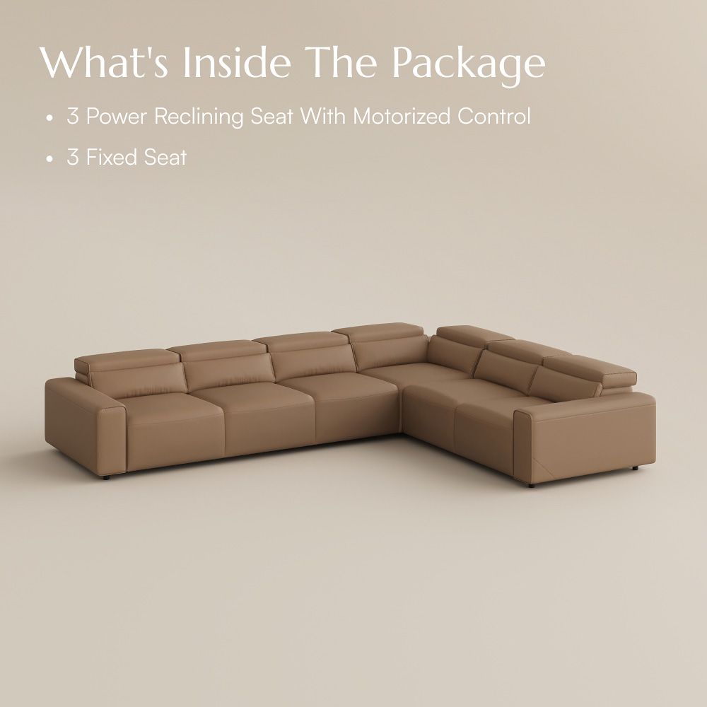 Extendable Khaki Eco-friendly Microfiber Leather Modular Sofas