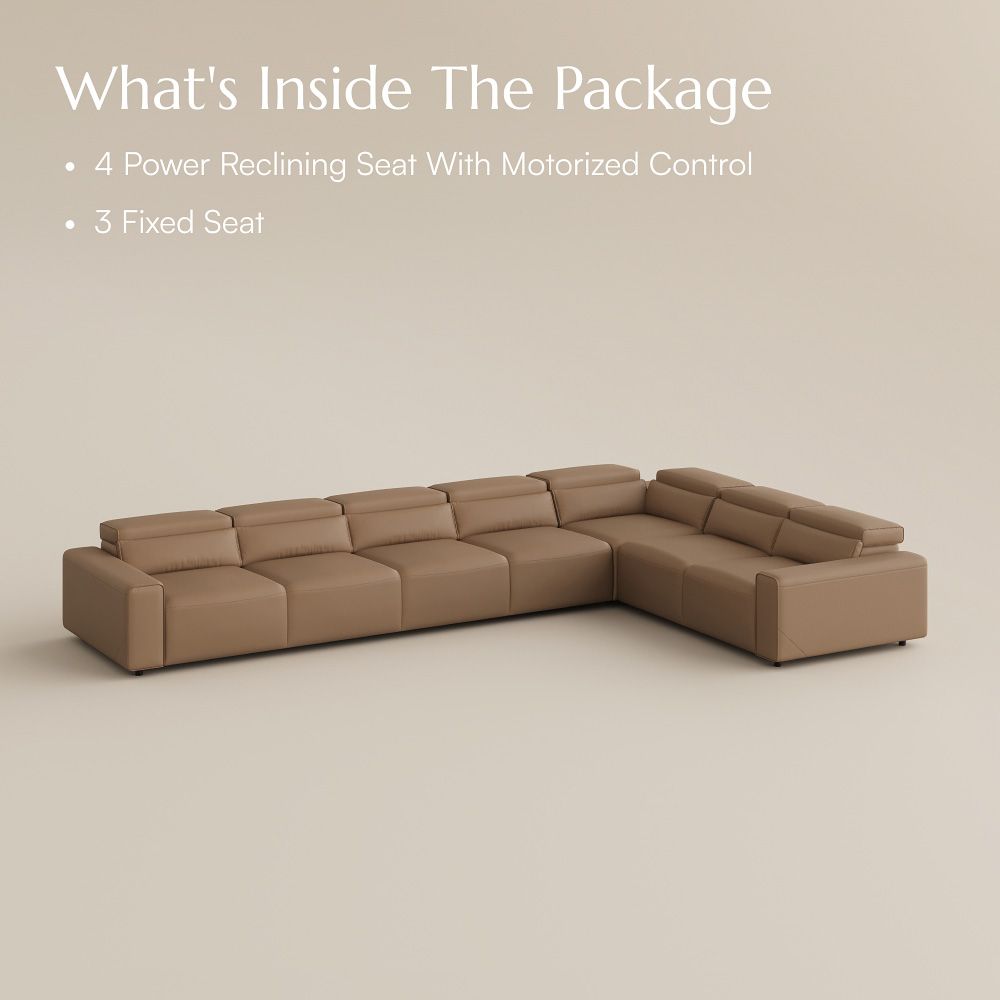 Square Armrest Khaki Eco-friendly Microfiber Leather Smart Furniture