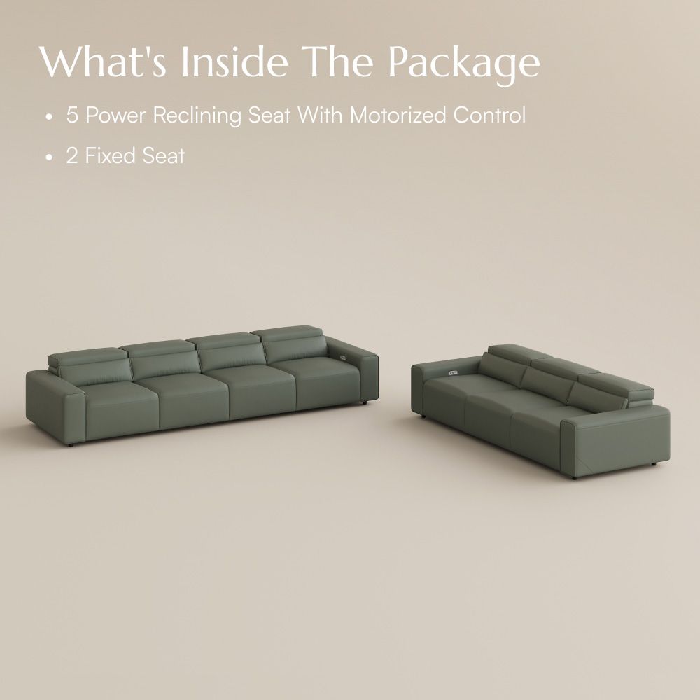Modern Dark Green Eco-friendly Microfiber Leather Smart Furniture