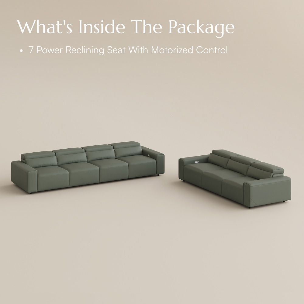 Modern Dark Green Eco-friendly Microfiber Leather Smart Furniture