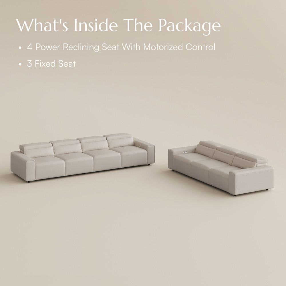 Living Room Beige Eco-friendly Microfiber Leather Smart Furniture