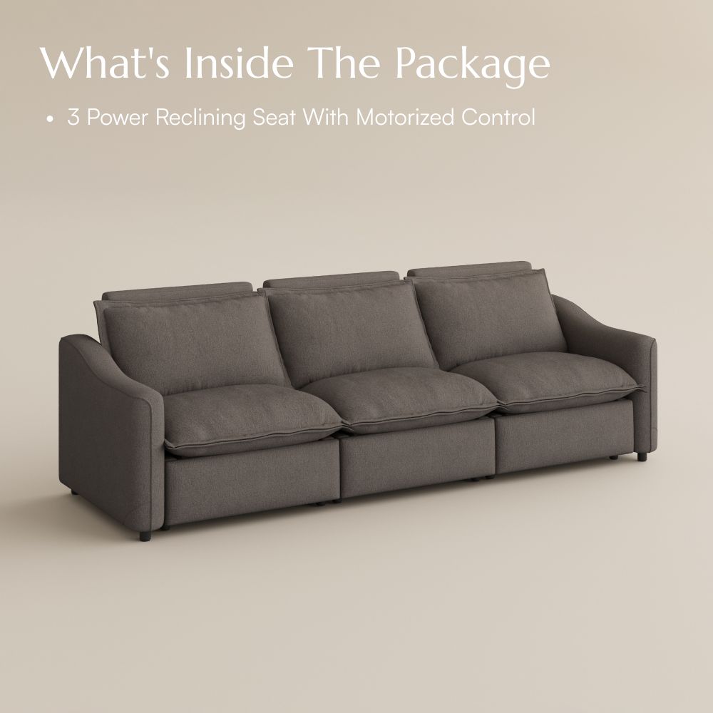 3-4 Seater Dark Gray Linen Smart Furniture