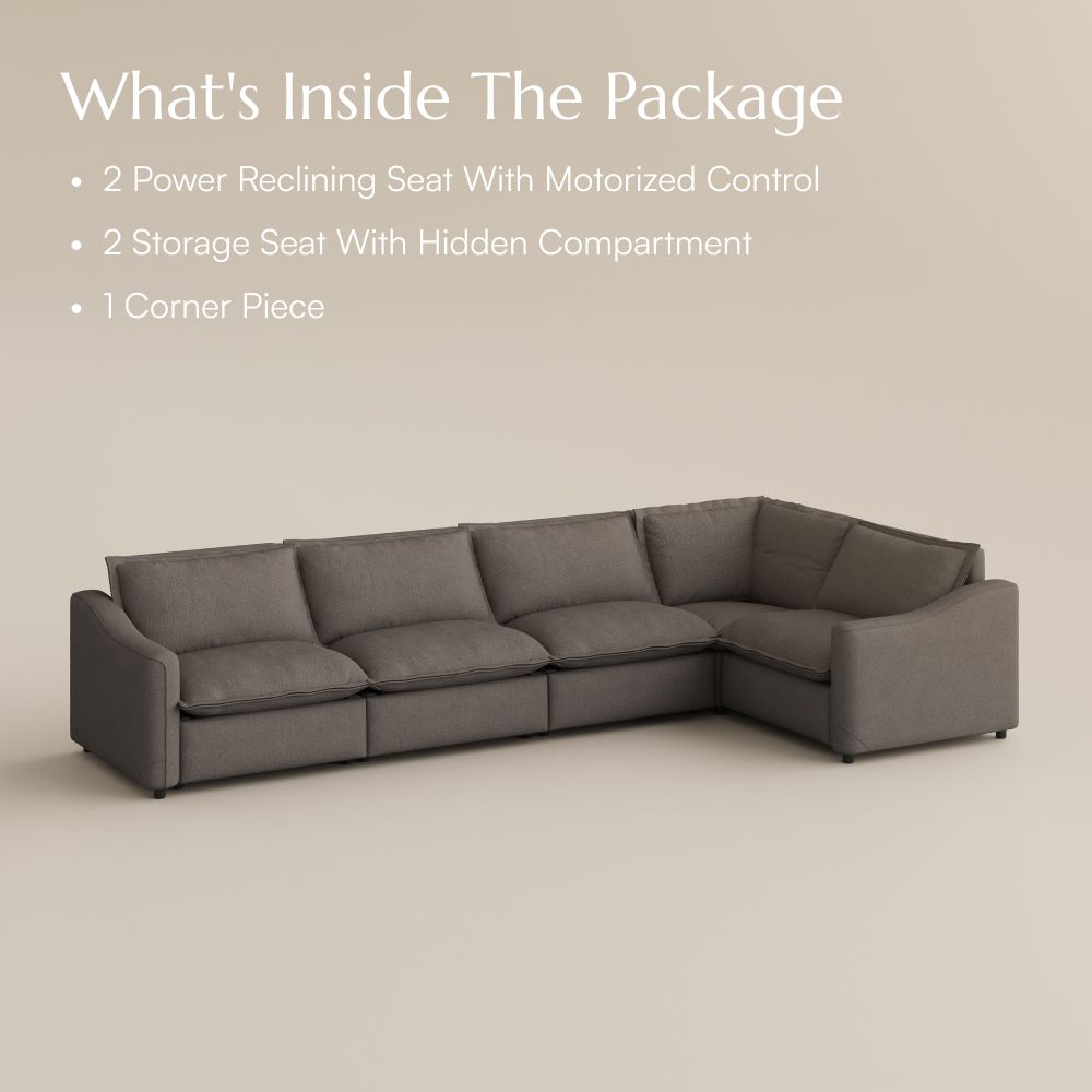 Dark Gray Linen Modular Sofas