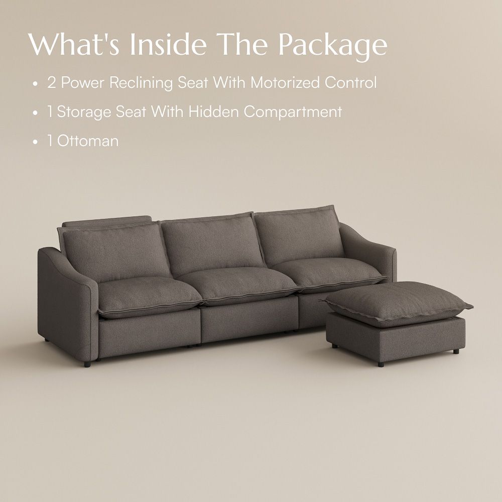 Supportive Dark Gray Linen Modular Sofas