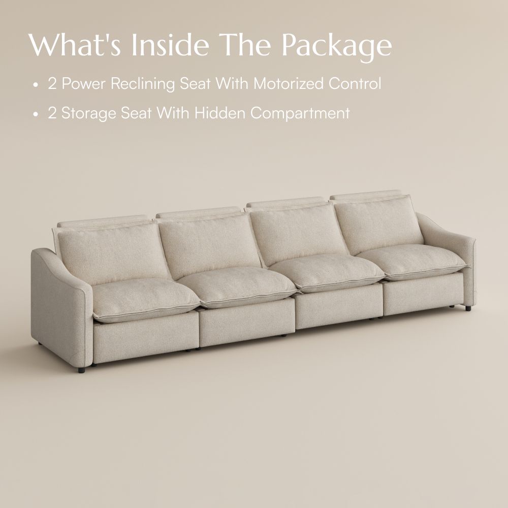Cozy Beige Linen Smart Furniture