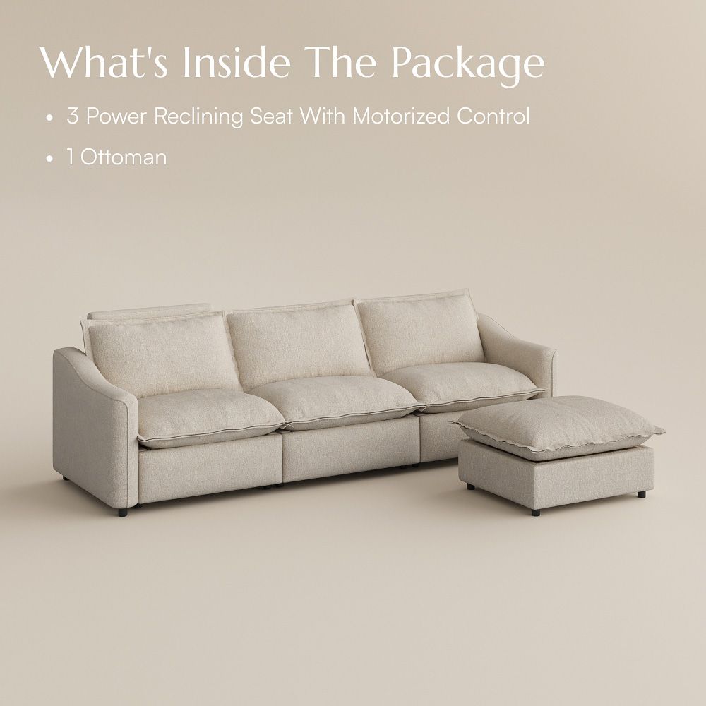 Beige Beige Linen Modular Sofas