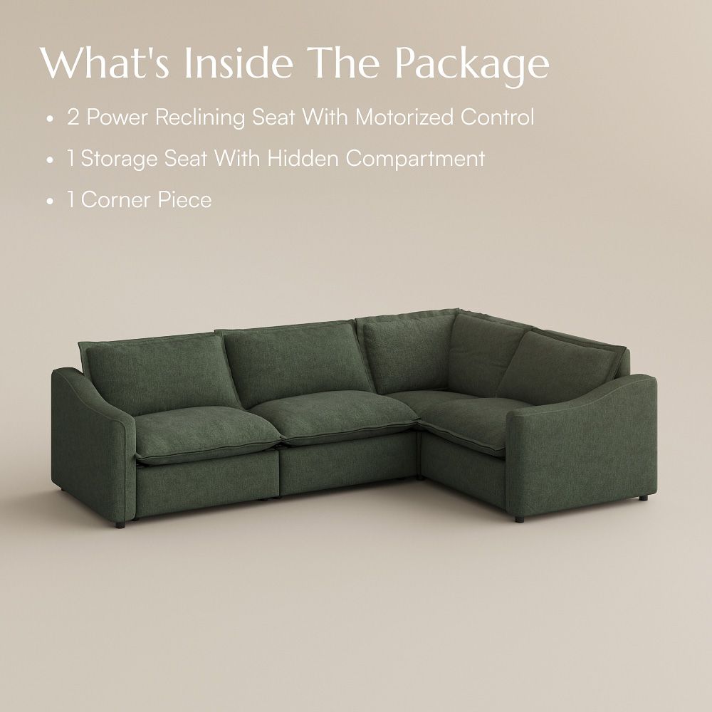 Very Relaxed Green Velvet Modular Sofas